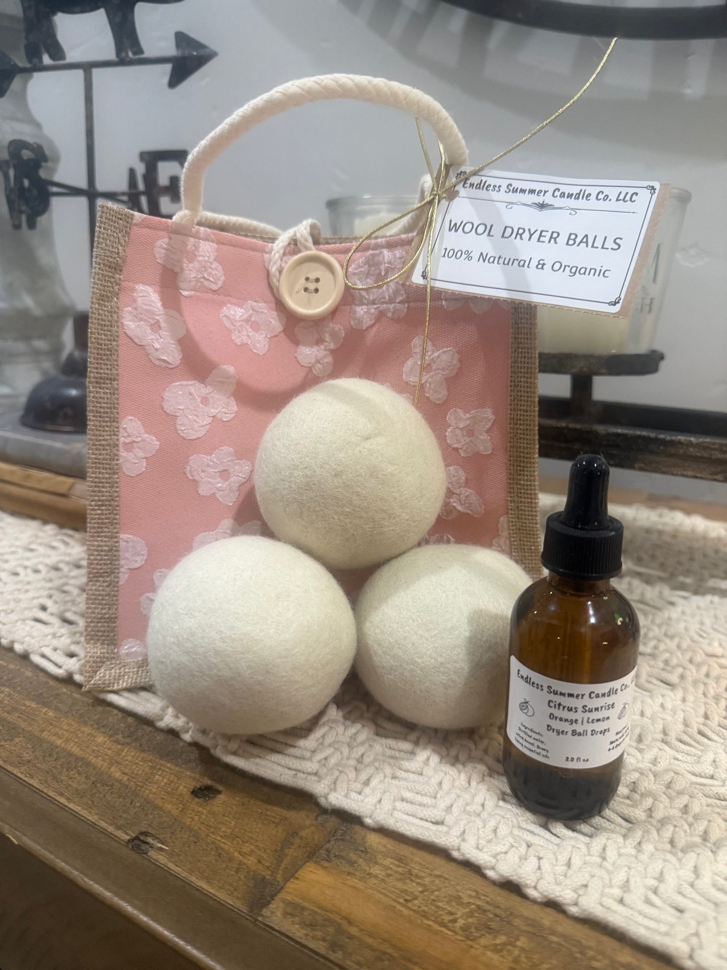 100% Organic Wool Dryer Balls