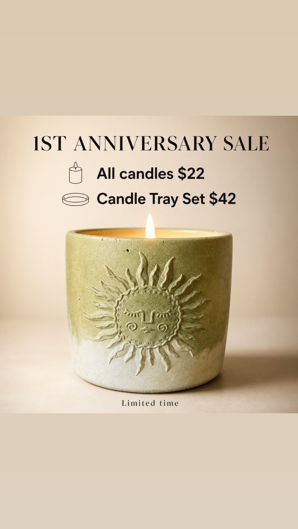 1st Anniversary Sale Candle